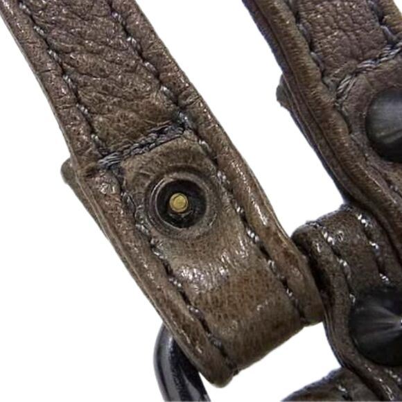 3.1 Phillip Lim - Edie Grey Leather Spike Studded Bow Accent Shoulder Bag EUC - Picture 9 of 11